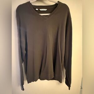 Men’s Cutter & Buck V-Neck Long Sleeve Sweater - Brown